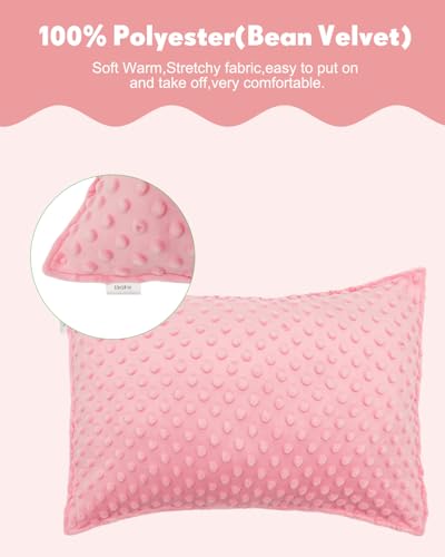 Image of ALVABABY Toddler Pillowcase Kids Pillow Cover Bean Velvet Soft Warm 2 Pack Fit 13 inchx 18 inch or 12 inchx16 inch Envelope for Girl Boy Sleepy Travel 2TPD03A
