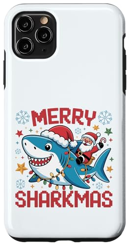 Merry Sharkmas AO[Z[^[ T^ CfBO V[N Cgt X}zP[X iPhone 11 Pro Max p