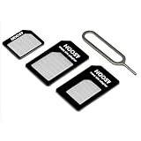 adaptador sim para pc Material/Cubierta de pvc CABLEPELADO Adaptador de tarjeta nanoSIM microSIM y SIM para movil Negro