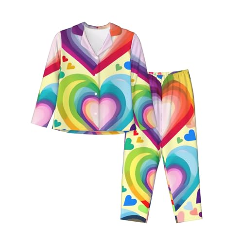 Pyjama cœurs arc-en-ciel pour des nuits douces et un sommeil quotidien