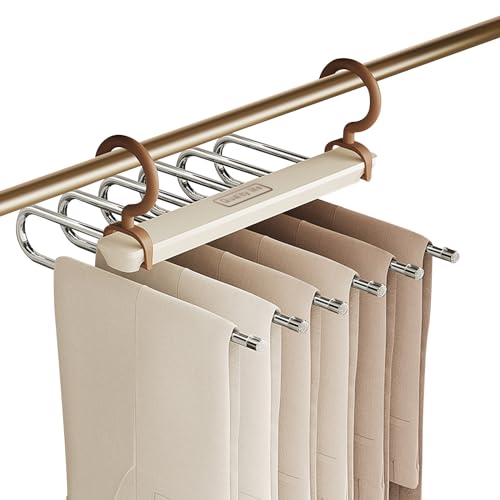 Ergocar Pants Hanger, Saving Space -Saving Metal Wardrobe Storage, Clothes Pants and Hanger, Multi -Function Scarf Storage and Storage Pants Jeans