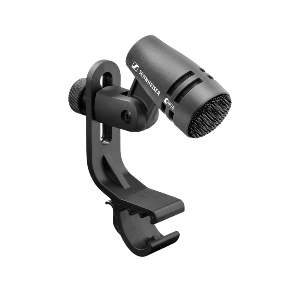 Liquid Audio Sennheiser e 604 3-Pack Cardioid Dynamic Microphone Bundle with 3-Pack Pig Hog PHM10 8mm Microphone Cable and Instrument Polishing Cloth - Clip On Microphone, Instrument Microphone