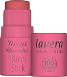 lavera Natural Beautiful Blush Stick Rouge und Lippenstift, Joyful Pink 02