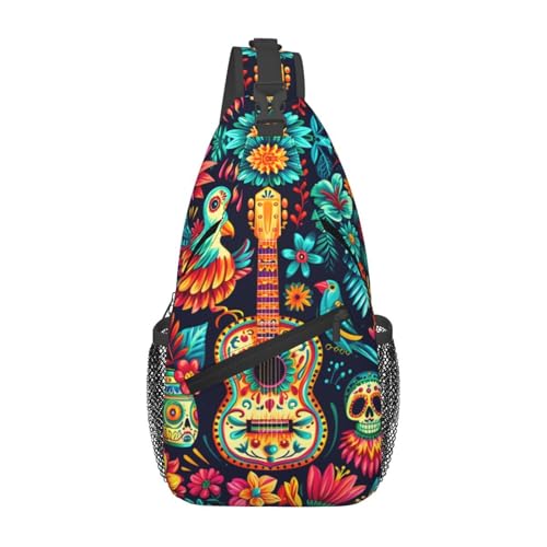 Bolso Cruzado Colorido Mexicano para Senderismo Unisex miniatura 1