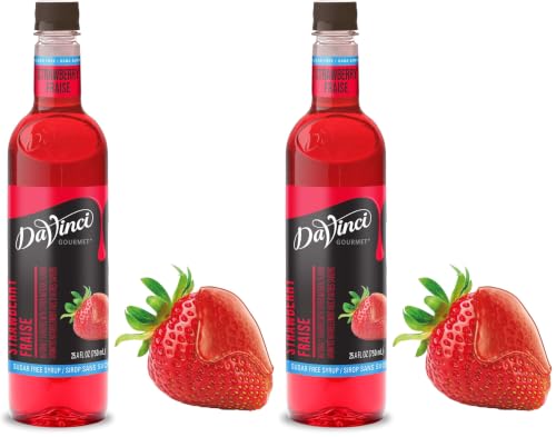 DaVinci Gourmet Sugar-Free Strawberry Syrup, 25.4 fl oz (Pack of 2)