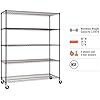 5-Tier Wire Rack Shelf Adjustable Unit Garage Kitchen Storage Organizer Black