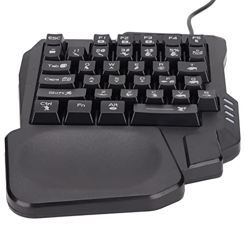 Sazao One Handed Gaming Keyboard, Three Colors Backlight...