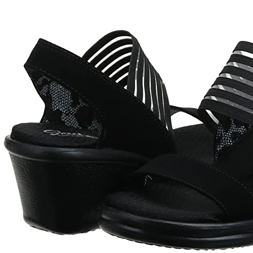Skechers Cali Women's Rumblers Sci-Fi Wedge Sandal,Black,9 W Us #TOP7