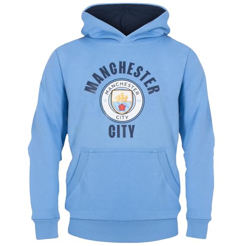 Manchester City FC Boys Fleece Hoody Sky 10-11 Years