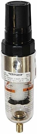 Miniatura 1 de Interstate Pneumatics WB1330 1/4 pulgadas Mini Poly Bowl Filtro/Regulador con Calibre