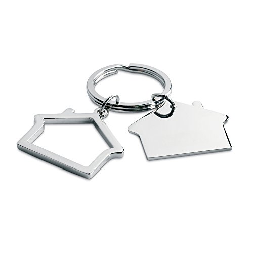 Preisvergleich Produktbild PromotionGift Unisex Schlüsselanhänger, shiny silver, 6.5x4.4x1cm