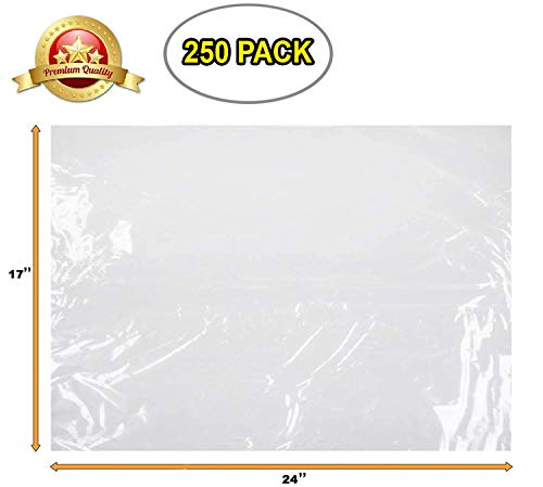 APQ Pack of 250 Steam Table Pan Liners with Twist Tie 24 x 17 for 1/2 Pan. Disposable Polyethylene Pan Liners 24x17. Poly Bun Pan Covers for Caterers, Cafeterias, Restaurants.
