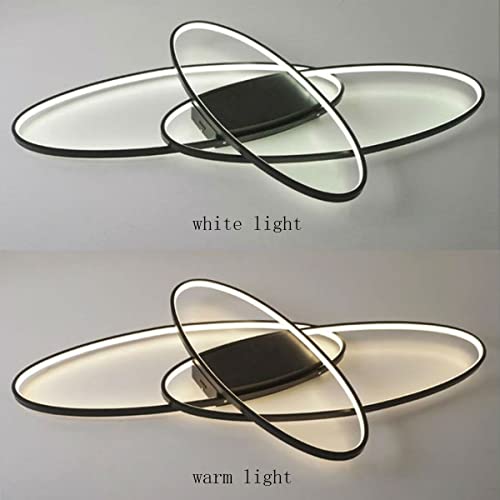 Lustre de plafond LED chic blanc 95cm au design géométrique - 3