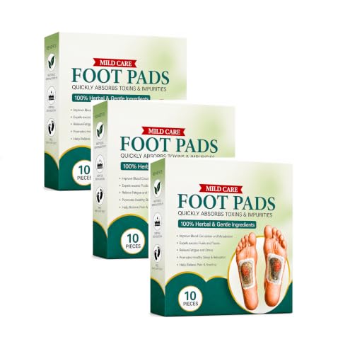 Image of Herbal Foot Detox Patches for Men & Women, Overnight Foot Pads with Ginger & Bamboo Vinegar, Natural Foot Care Patche for Nighttime Relaxation (Pack of 30)