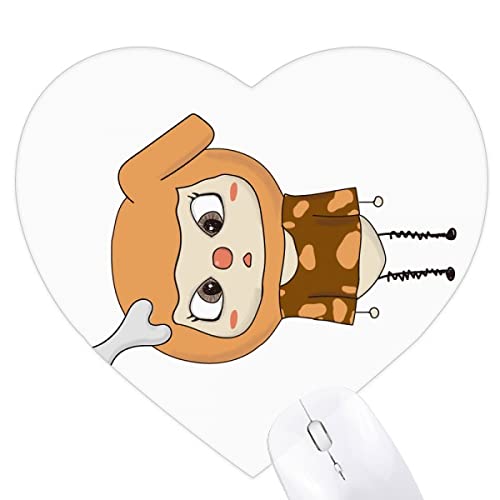 Tapis de souris en coeur UU imprimé chien mignon pour bureau