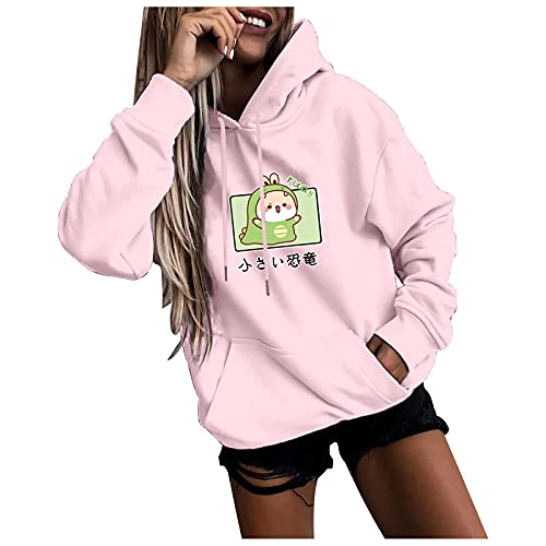 XIACYLDDFQ Damenmode Casual Fun Print Kapuzenpullover Lose Sporttops Pullover günstig Party v Long Cover