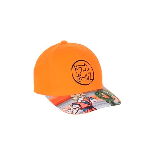 Dragon Ball Z Gorro para Niños, Clasica Gorra de Beisbol, Gorra Shenron y Goku, Regalo para Niños y Adolescentes | Naranja