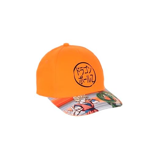 Dragon Ball Z Gorro para Niños, Clasica Gorra de Beisbol, Gorra Shenron y Goku, Regalo para Niños y Adolescentes | Naranja