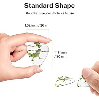 Lot de 6 médiators Lizard HD pour guitare acoustique, guitare électrique, basse, ukulélé – fins, moyens et épais - Les Beatles, Paul McCartney, John Lennon, RIngo Starr, George Harrison Lot de 6 médiators Lizard HD pour guitare acoustique, guitare électrique, basse, ukulélé - fins, moyens et épais – Image 7