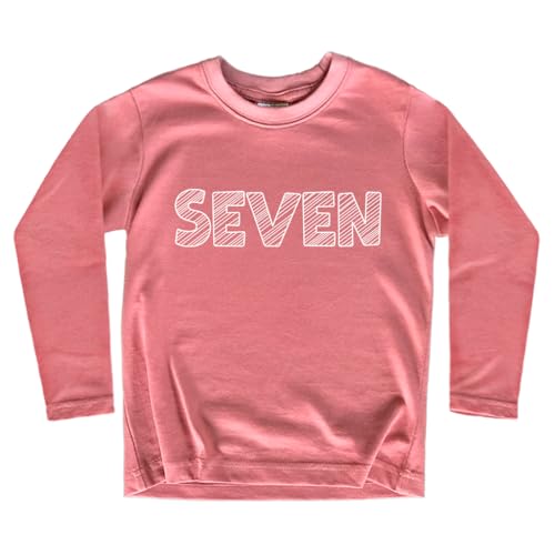 7th Birthday Shirt Girls 7 Years Old Seven Outfit Seventh Tshirt Gift Girls top 7 Heart tee