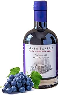 Seven Barrels Traditional Dark Balsamic Vinegar - Premium, Handcrafted Modena Balsamic Vinegar