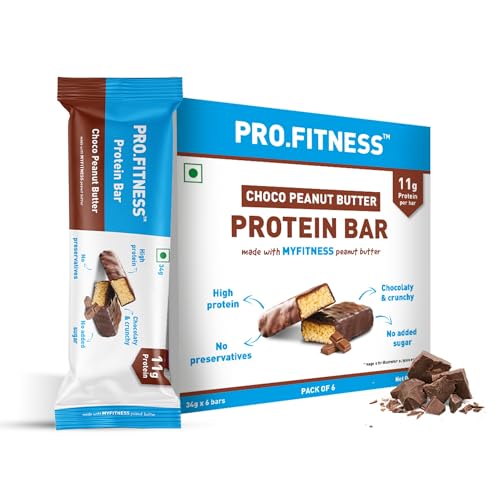 PRO.FITNESS Chocolate Peanut Butter Protein Bars with 11g Protein...