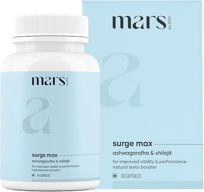 Miniatura 2 de Mars Surgemax Cápsulas naturales con Shilajit y Safed Musli  Apoya la energía, la fuerza y la inmunidad  para un estilo de vida activo  300 cápsulas