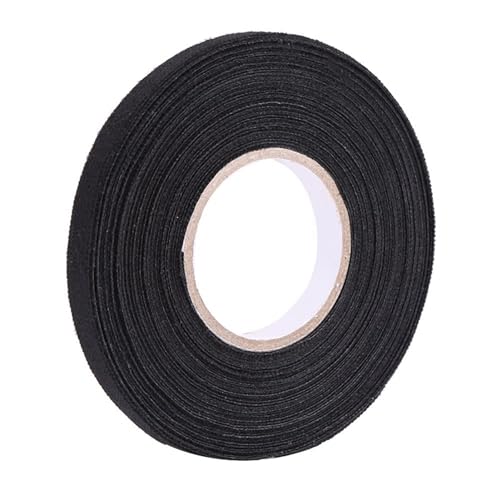 Image of High Temp Automotive Tape, Polyester Heat Cloth Wiring Harness Tape, Multipurpose Automotive Wiring Harness Tape for Car Wiring Harness Wrapping, 9mmx15m, Black