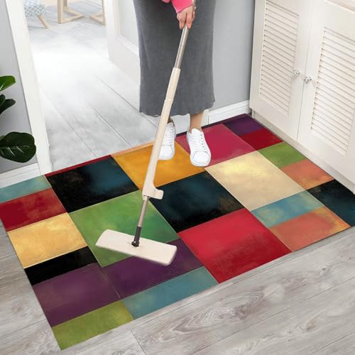 Paillasson rétro piège à saletés tapis intérieur lavable - 8