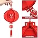 Warmhm 2 Stücke Chinesische Laterne Filz Rote Laterne Segen Glück Laterne Chinese New Year Lantern Rote Lampion für 2023 Neujahr Frühlingsfest Hochzeit Party Deko Hängende Dekoration