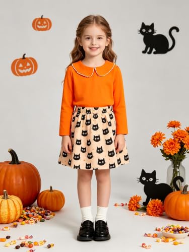 Image of LYSMuch Toddler Girl Long Sleeve Peter Pan Collar Top