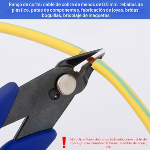 Miniatura 6 de Achanfly 2 Piezas Alicates De Corte Diagonal Pinzas De Corte Lateral Alicates Corte Precision Mini Cortador De Alambre Diagonal Para Reparación Electrónica, Línea De Proceso De Corte