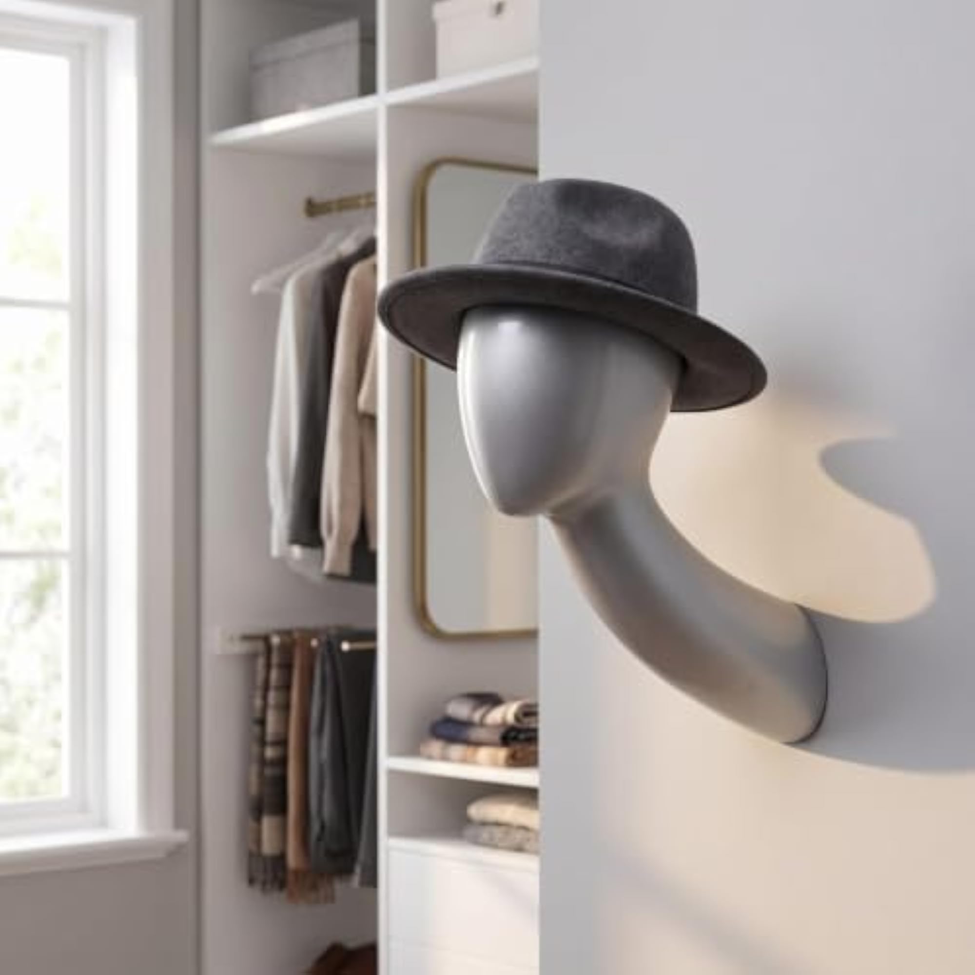 Fiberglass Wall-Mounted Head Glossy Display