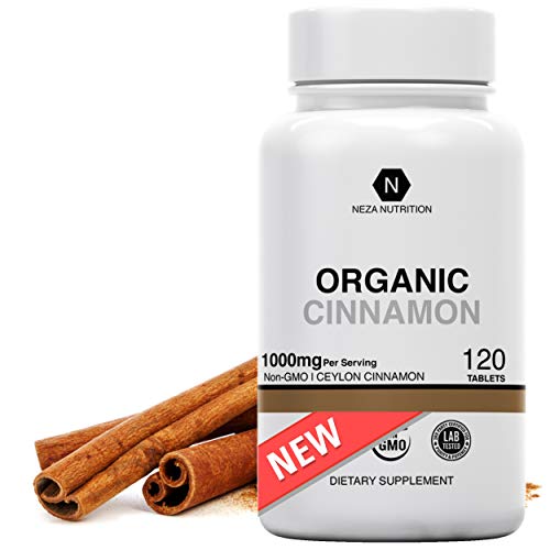 Organic Ceylon Cinnamon Supplements - Cinnamomum Verum Powder Formula - Blood Sugar Stabilizer