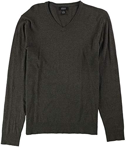 Alfani Mens Knit Pullover Sweater, Grey, Small