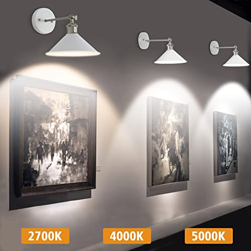 Image of LABOREDUCER Battery Operated Wall Sconces Set of Two, White Flexible Sconces Wall Lighting with Remote,Wireless Wall Mounted Lights, Battery Wall Lamps for Bedroom, Living Room, Stair
