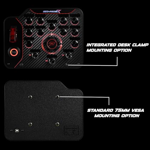 Boîtier PC Sim Racing SIM-PANEL Gen 2 à boutons horizontaux pour un contrôle optimal en course