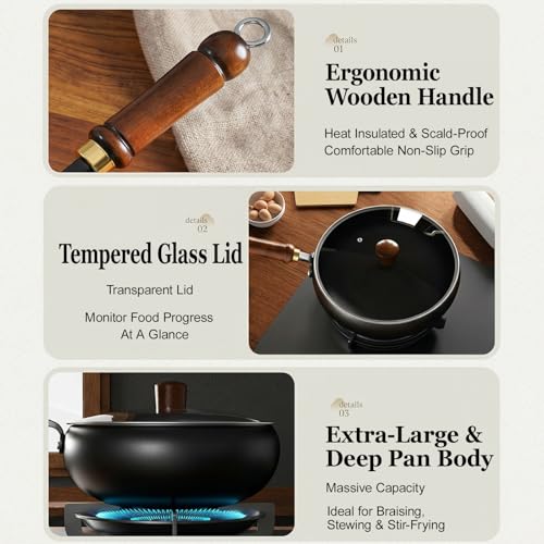 Wok para estufa eléctrica 28 cm con tapas miniatura 4