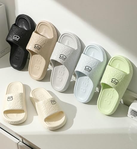 Cute Pillow Slippers for Women Men Soft Non-Slip Quick Dry House Cushioned Thick Sole Slide Sandals Bathroom Shower Shoes3