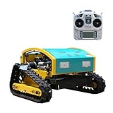 Remote Control Lawn Mower 80% Slope Crawler Drive Long-Range Wireless Operation All-Terrain Grass Cutter for Slopes/Lawn Plow Attachment Durable Yard Machine