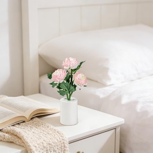 Image of Artificial Pink Peony Flower Lamp, Home Decor Light Birthday Gifts for Women
