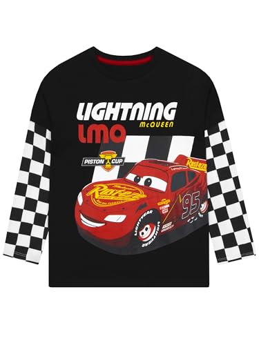 Disney Lightning McQueen T-Shirt Enfant, Tee Shirt Garcon Manches Longues, Cars Tee Shirt Enfant,...