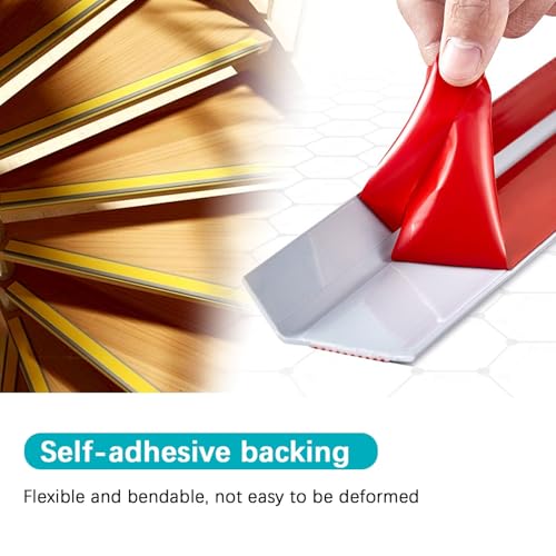 Protector de goma para escaleras exteriores e interiores con tira autoadhesiva de 10 metros 6