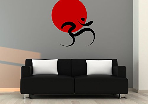 Asmi collection Vinyl Om Wall Sticker, 60 x 60 cm, Black-AS034-image-28