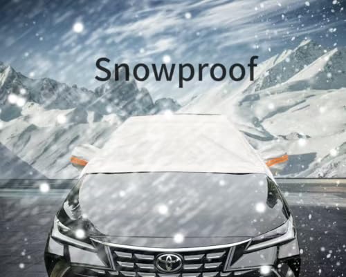 Image of Car Cover for Ice and Snow, Car Windshield Cover with Side Mirror Protectors, Winter Car Accessories for Cars, SUVs, Vans, Windproof and UV Protection
