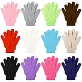 Cooraby 12 Pairs Kid's Winter Magic Gloves Children Stretchy...