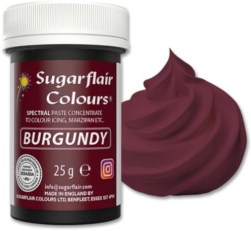 Sugarflair Burgundy Food Colouring Paste 25g