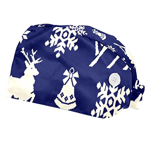 Couvre-chef unisexe Noël casquette de protection contre la sueur lot de 2