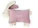 Glückspilz Kuscheltier-Kissen Babykissen I Kinder Tierkissen Hase I mit Namen Bestickt personalisierbar I Waffelpique I Rosa