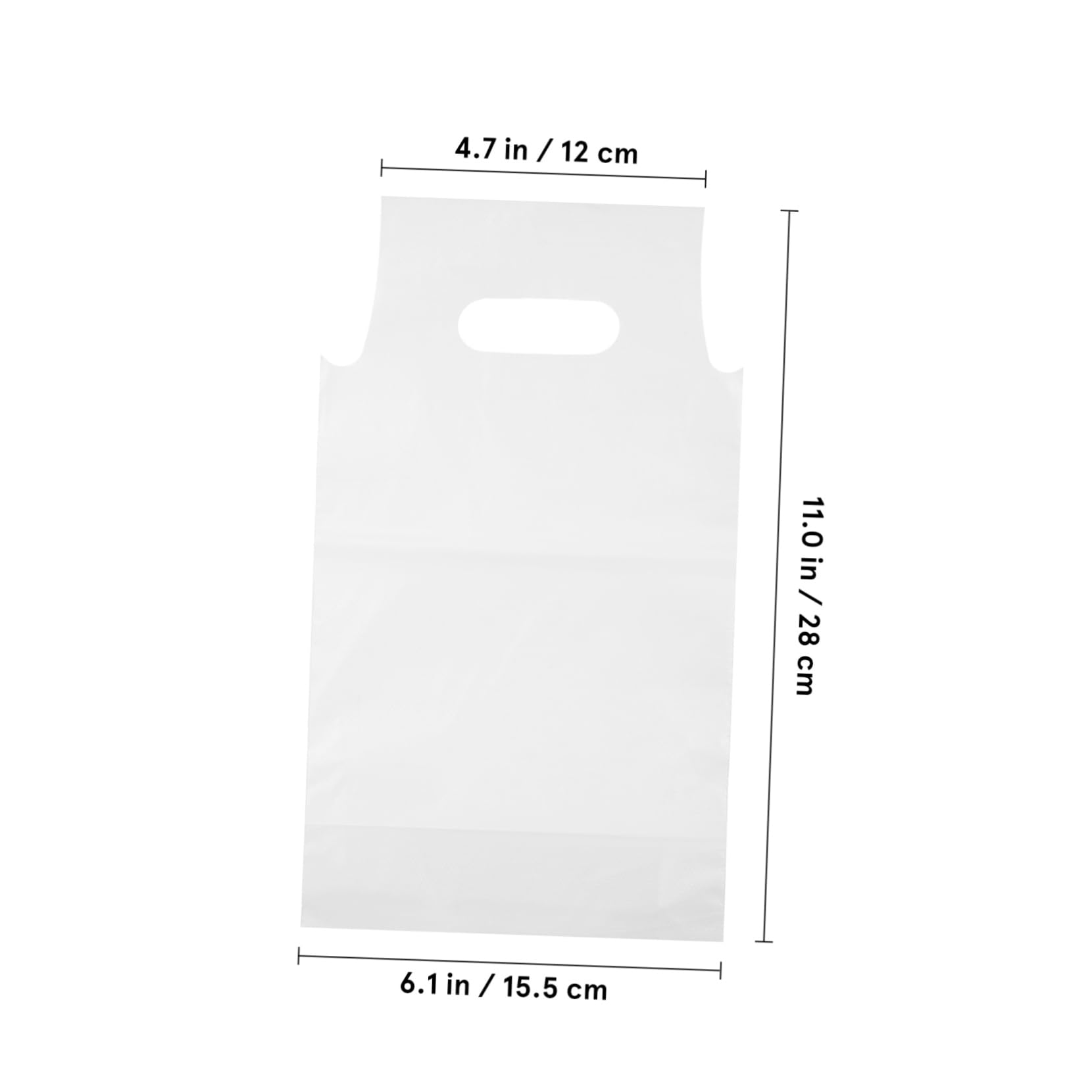 ROMISBABA 500Pcs Cup with Handle for Takeout Drinks Sturdy and Transparent Packing Bags for Coffee Shops and Catering Convenient Beverage Transport